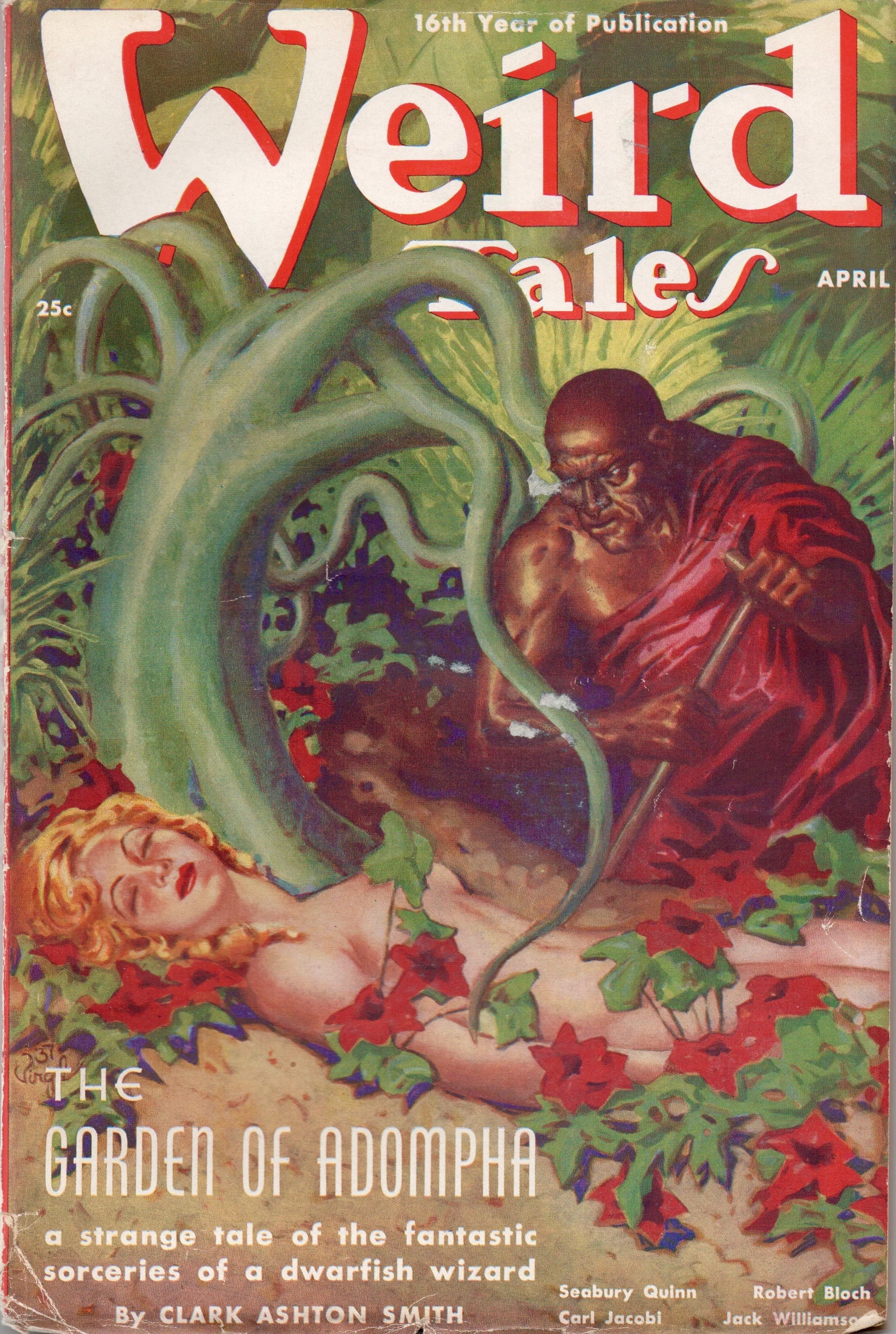 While I can't afford the December 1932 issue of Weird Tales, I do have a couple of others that feature works by Starrett. This one has an unearthly poem of his called "Cordelia's Tale."