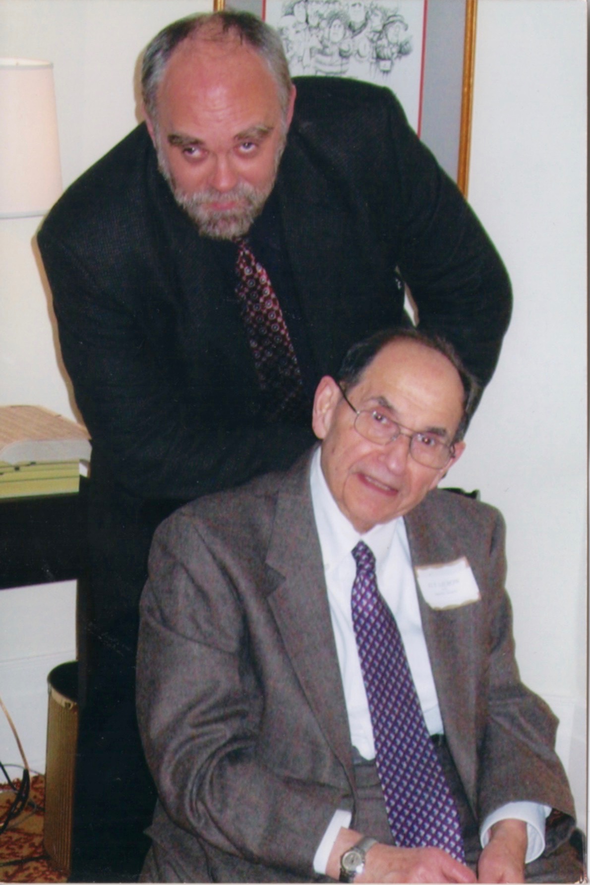 David Morrill and Ely Liebow in our Hotel Algonquin Room in the early 2000s.