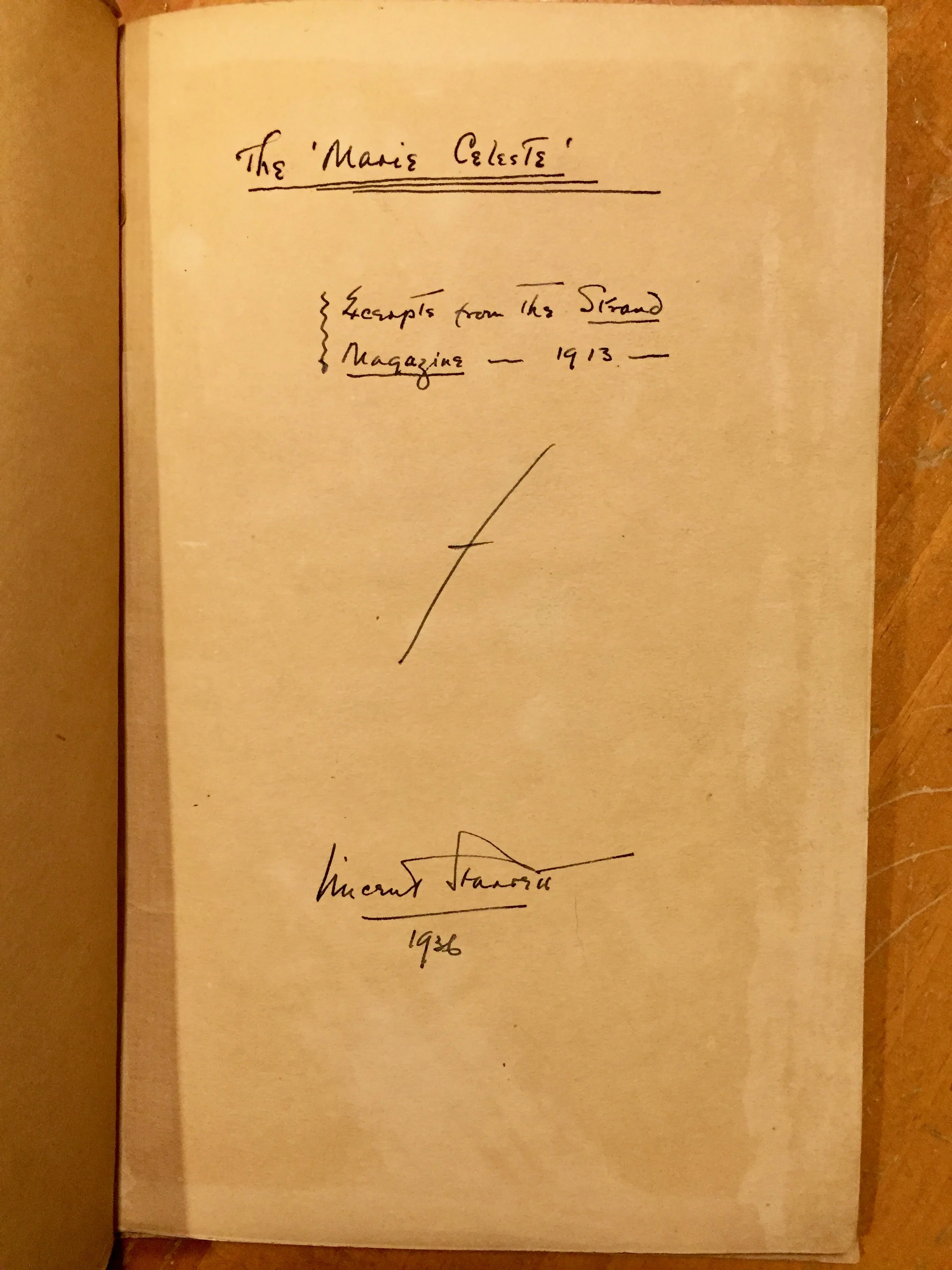 The hand written title page.