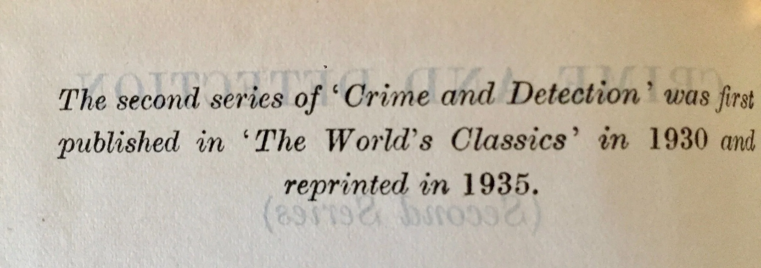 Published by Oxford University Press as part of its World's Classics series, the book was published in London by Humphrey Milford, "Publisher to the University."