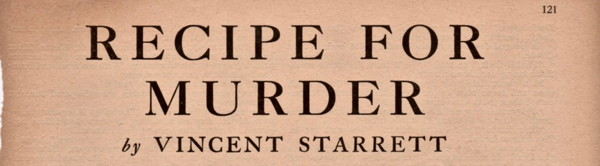 The title page for Starrett's story, which takes up 31 full pages of Redbook magazine.
