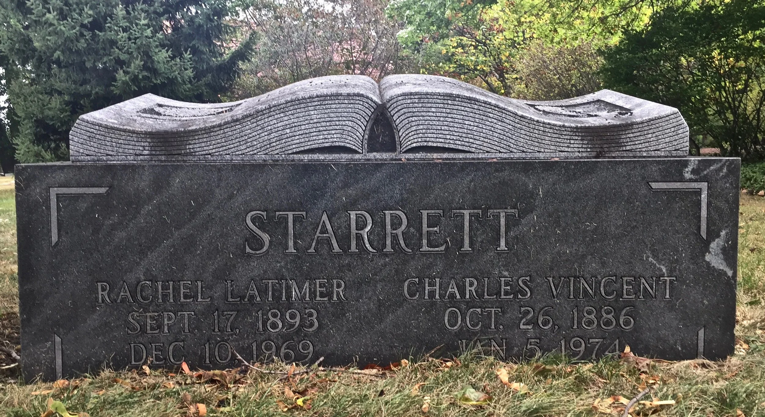 Starrett gravestone at Graceland Cemetery in Chicago.