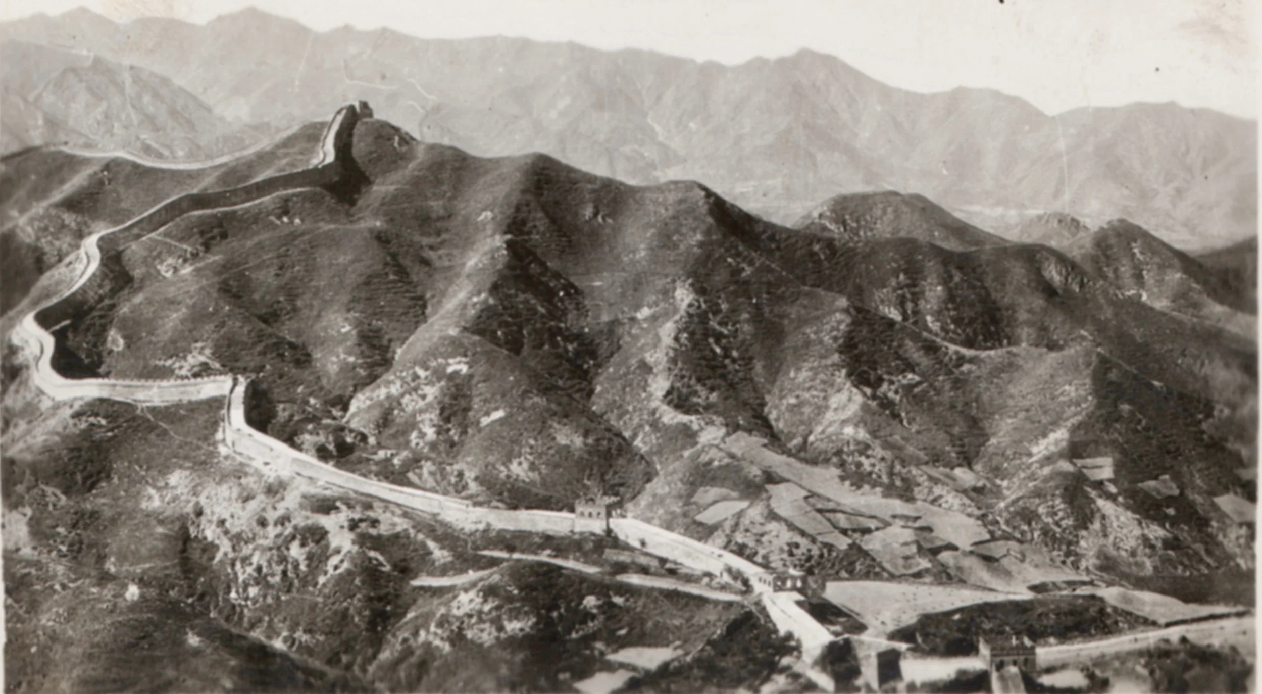 The Great Wall of China snapshot from a Vincent Starrett family album. The original is tiny, just 2.5X4 inches.