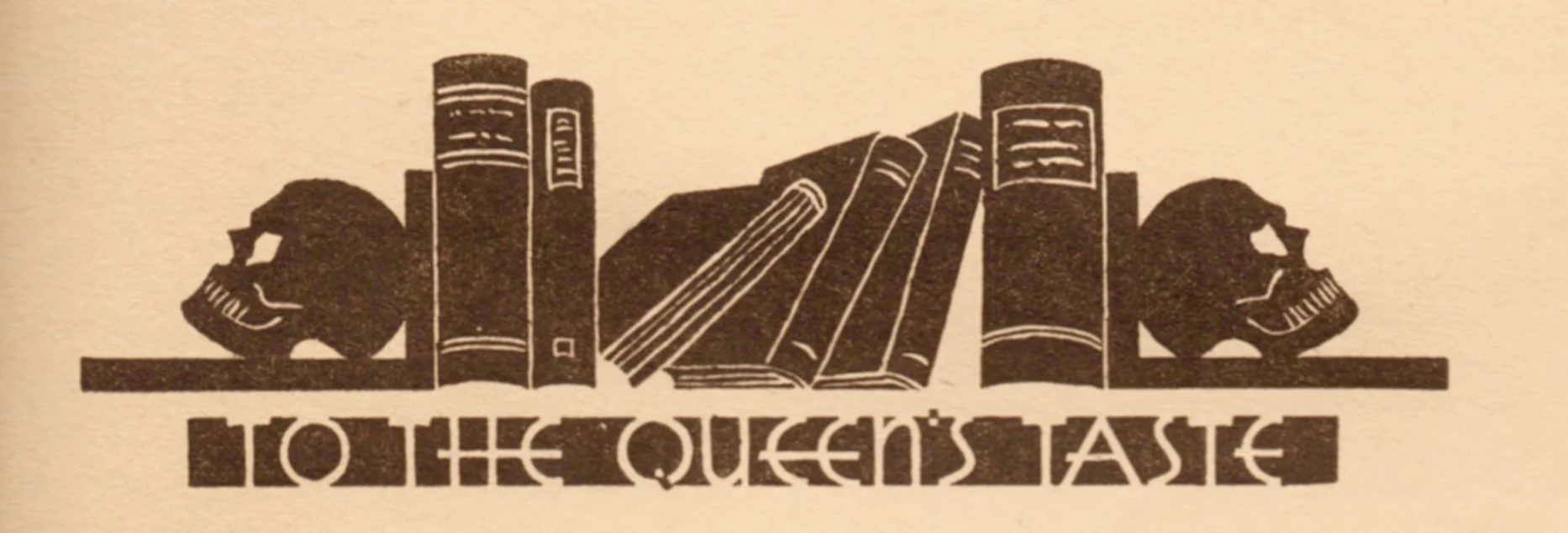 Mystery League ran its book reviews under a column heading known as "To The Queen's Taste."