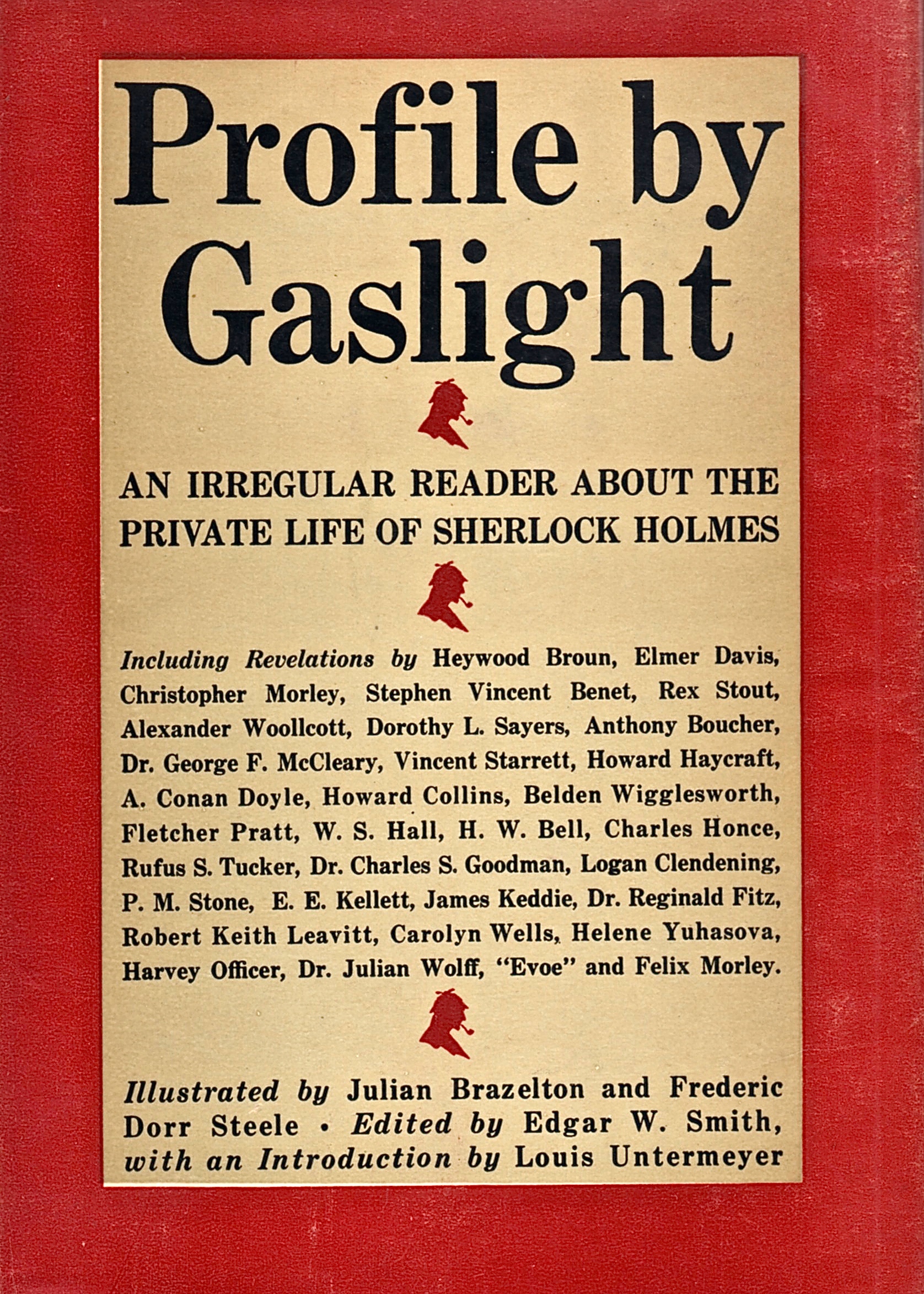 The dust jacket for Edgar Smith's anthology. Starrett contributed two poems and an essay on Mrs. Hudson, all reprinted from earlier publications.