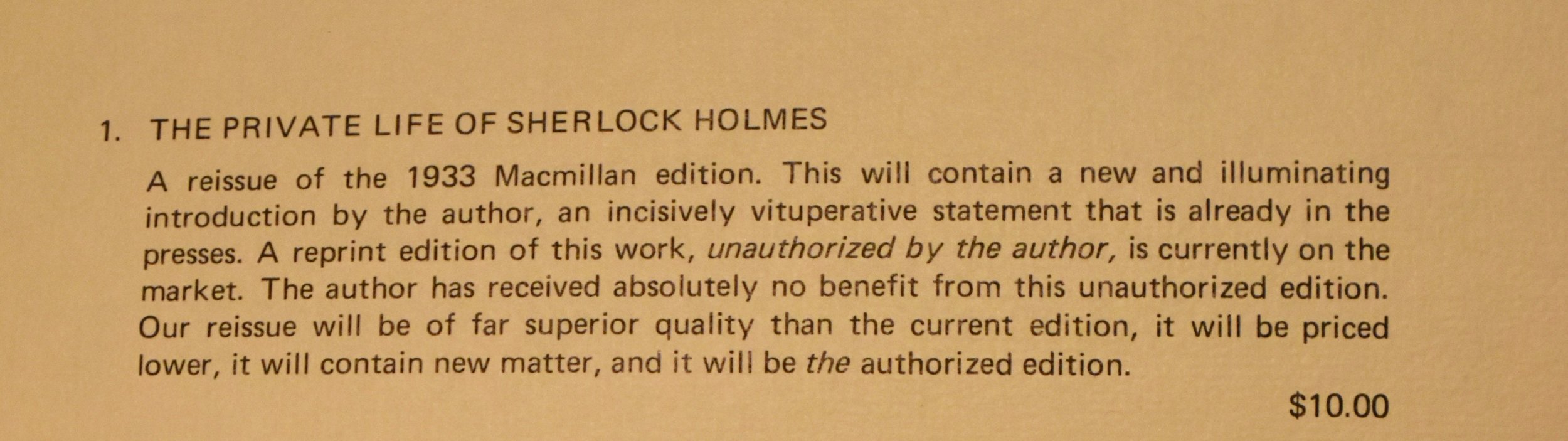 The first item in a list of planned publications by Michael Murphy in an undated notice. (Courtesy of Andrew G. Fusco.)