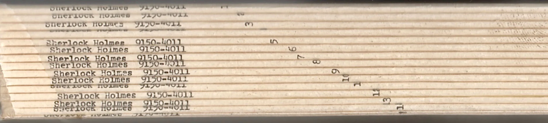 The “spine” of the 1979 reproduction. If you look carefully, you can count the signatures.