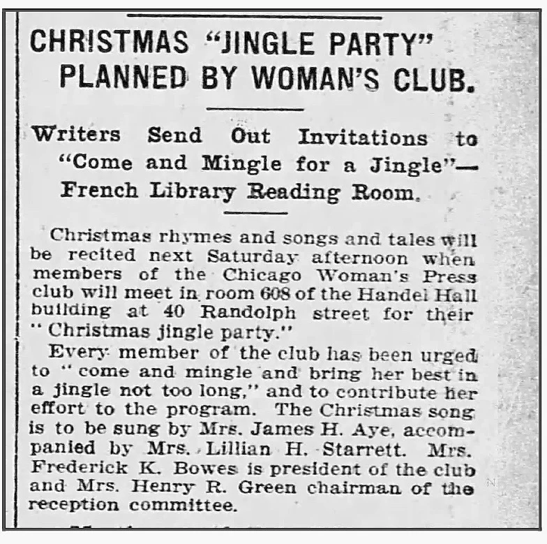 Here’s the brief story from the Nov. 27, 1909 issue of the Tribune .