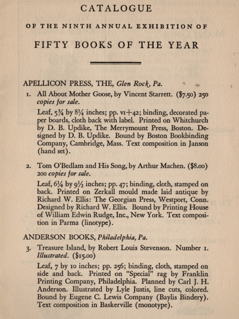 And here, in the No. 1 spot, is All About Mother Goose by Vincent Starrett.