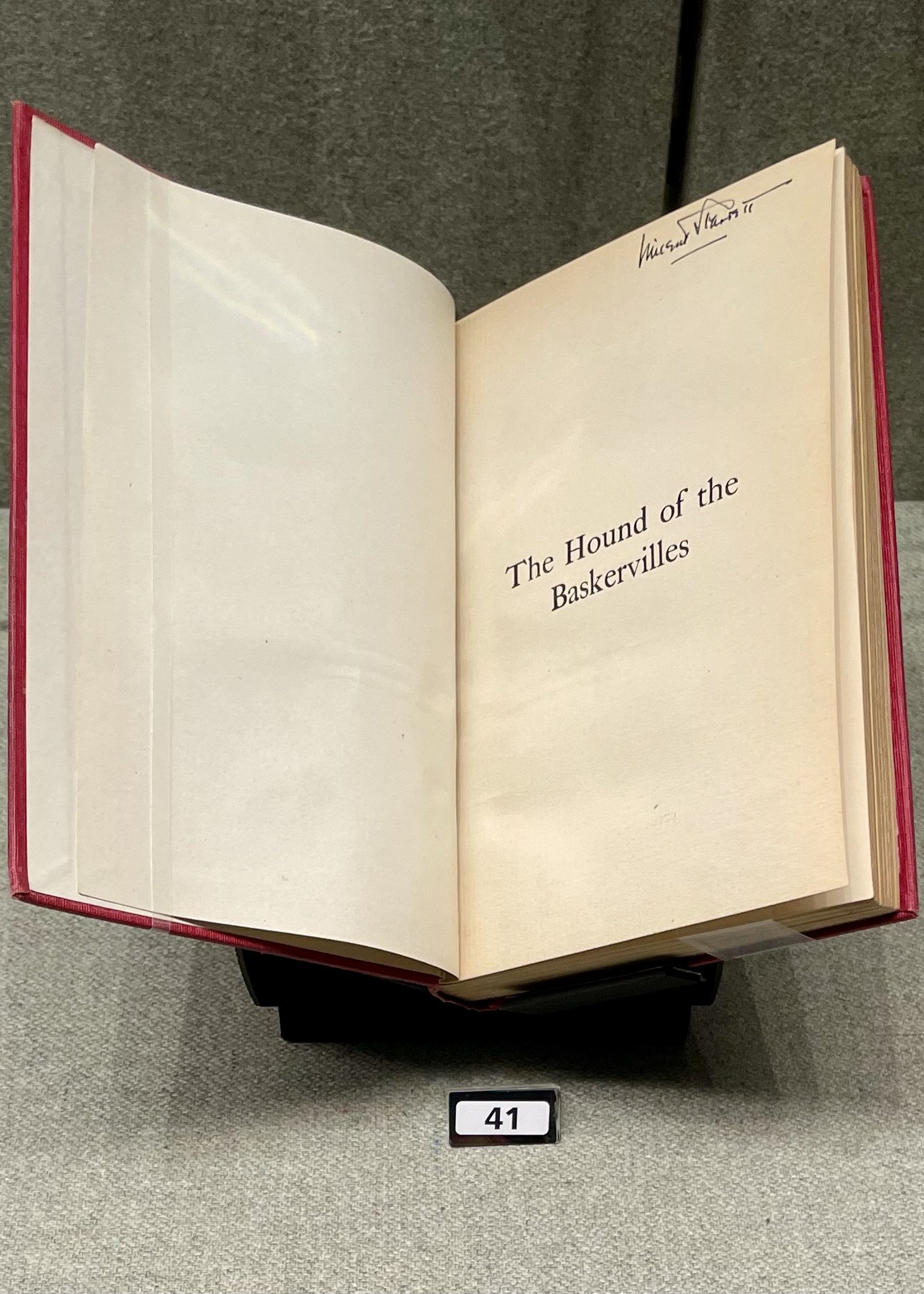  Vincent Starrett’s first edition copy of The Hound of the Baskervilles.  