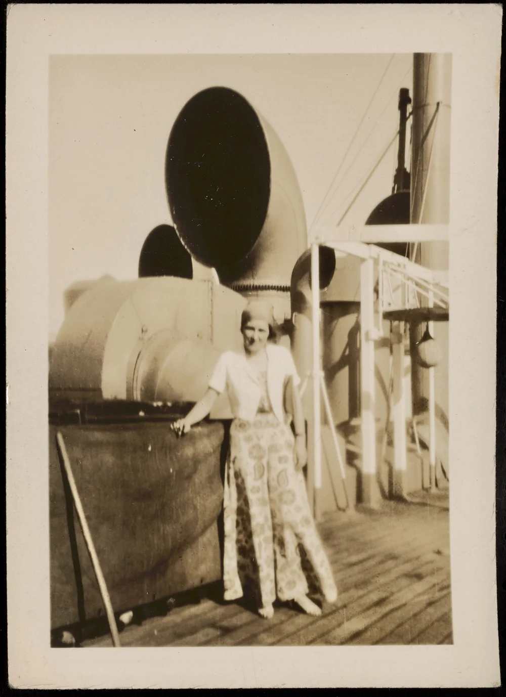 Rachel "Ray" Latimer aboard the SS President Coolidge on the way to Asia.