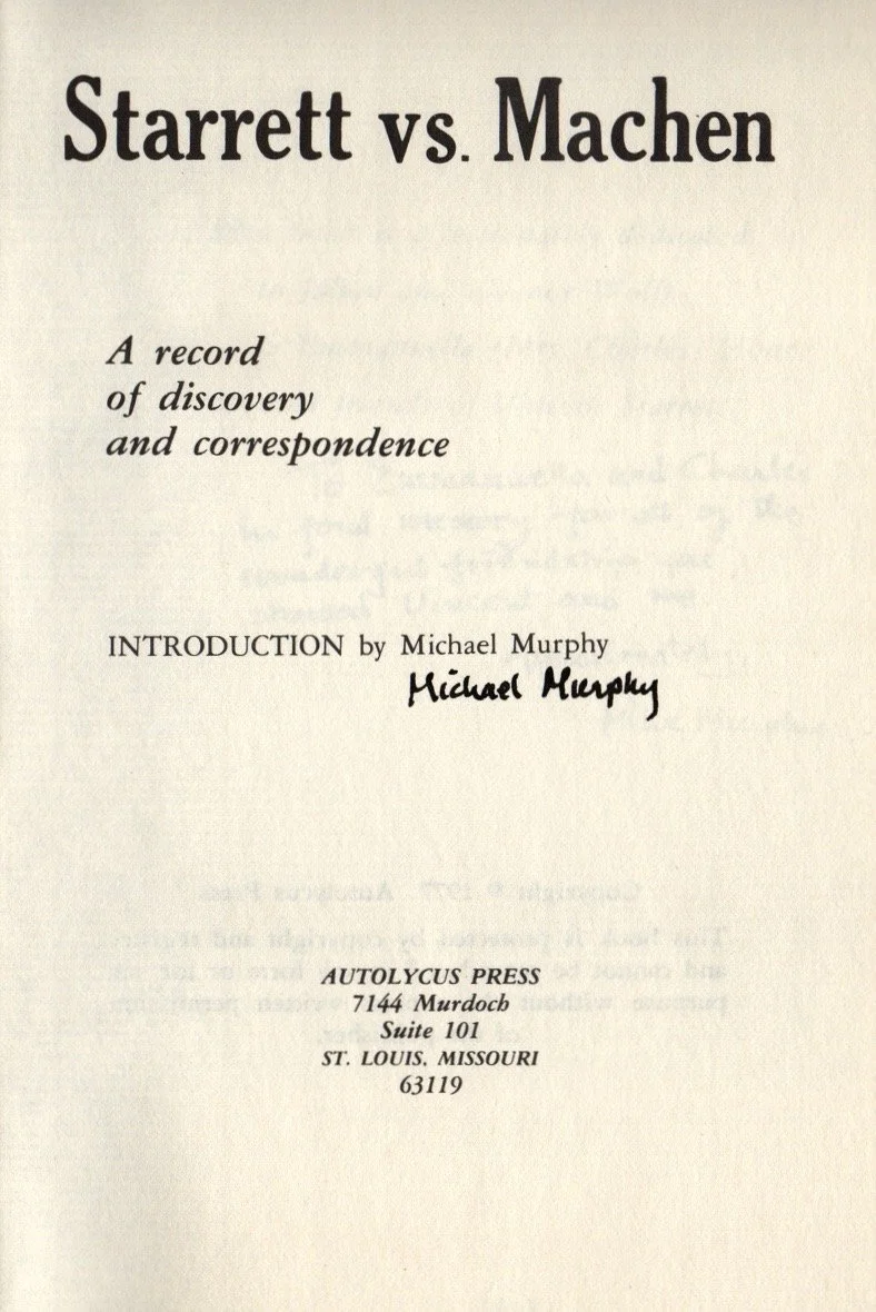 Vincent Starrett, Disciple or Thief? — Studies in Starrett