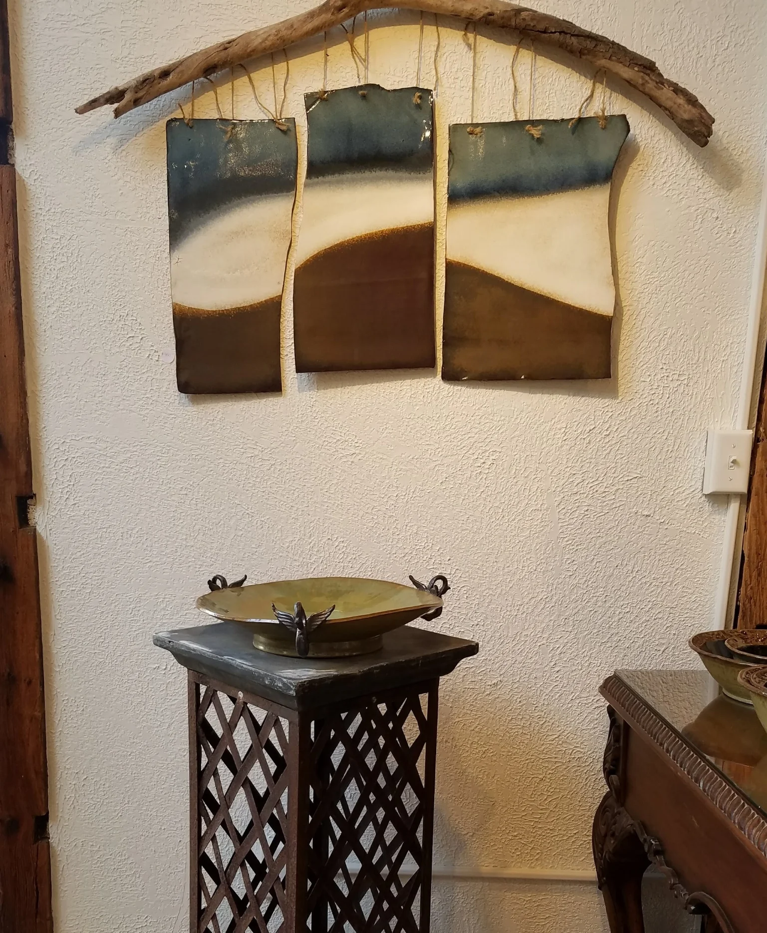 One of the wall hangings in the gallery.