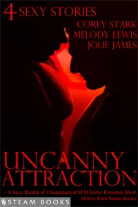 Uncanny Attraction by Corey Stark, Melody Lewis , and Jolie James Attraction is always natural. But in the tales compiled here, attraction is more than natural, it's supernatural. It's downright uncanny. Let Corey Stark, Melody Lewis and Jolie James plunge you into the depths of pleasure, pain and passion, and experience what happens when these men give in to their uncanny attractions. Available Now for just 99 cents ! Amazon , Barnes & Noble , Kobo , All-Romance Ebooks , Google-Play , and more!