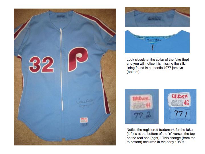 Photos of the authentic Carlton jersey are from greyflannelauctions.com