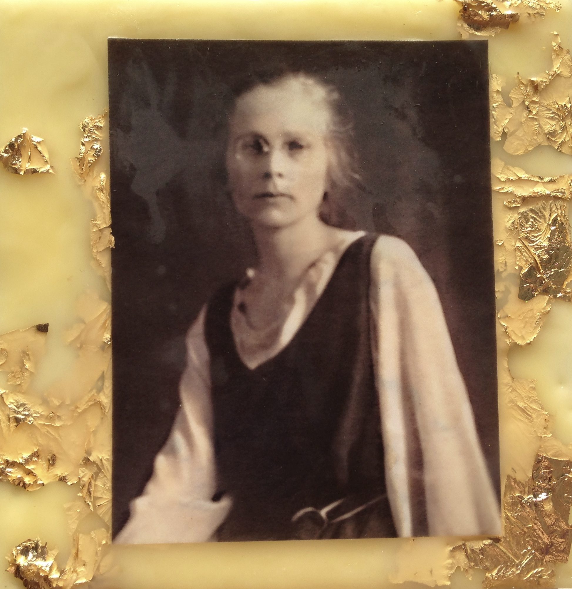 Photo Encaustic With Gold Leaf NFS
