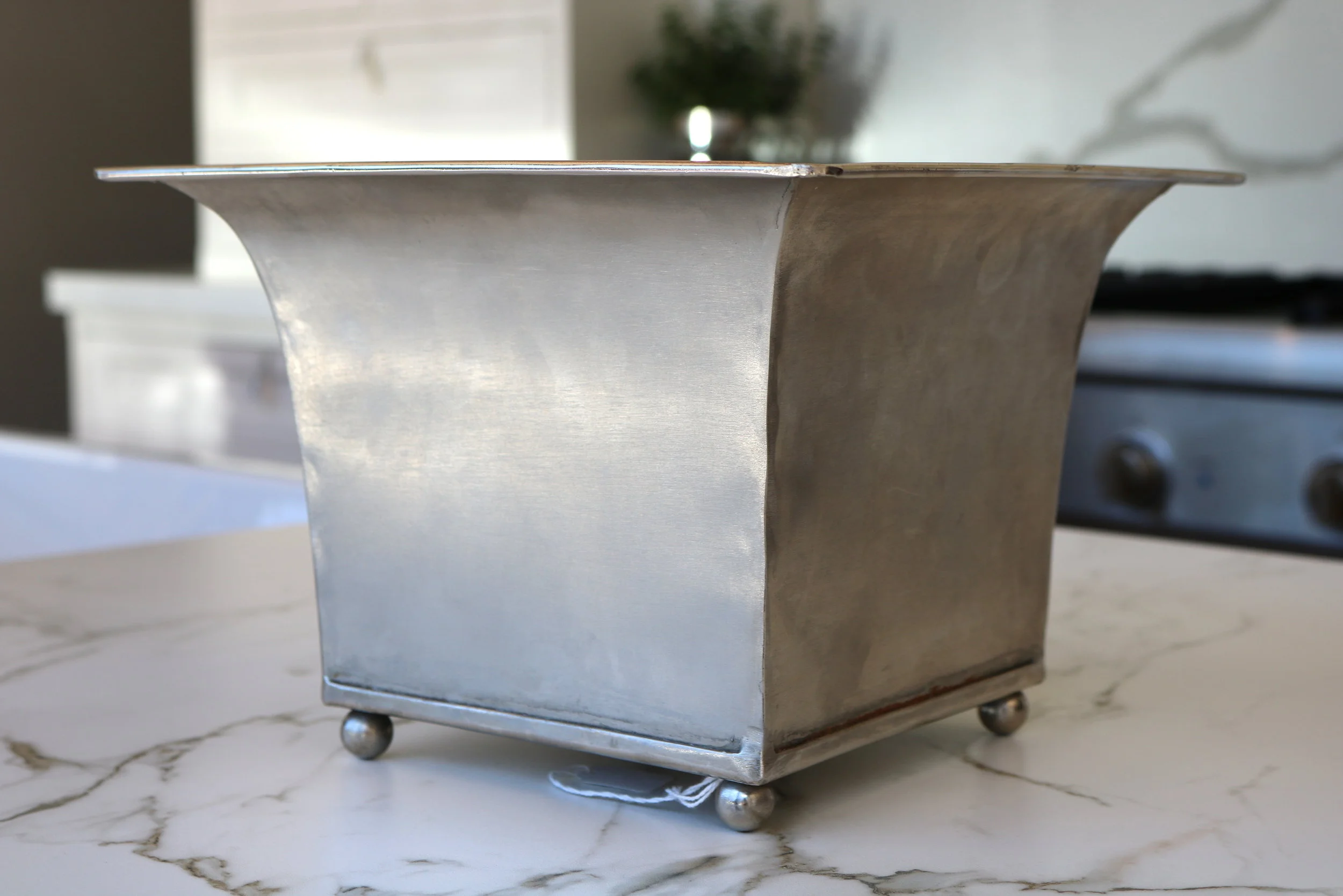 Engraved Nickel Pot, Large