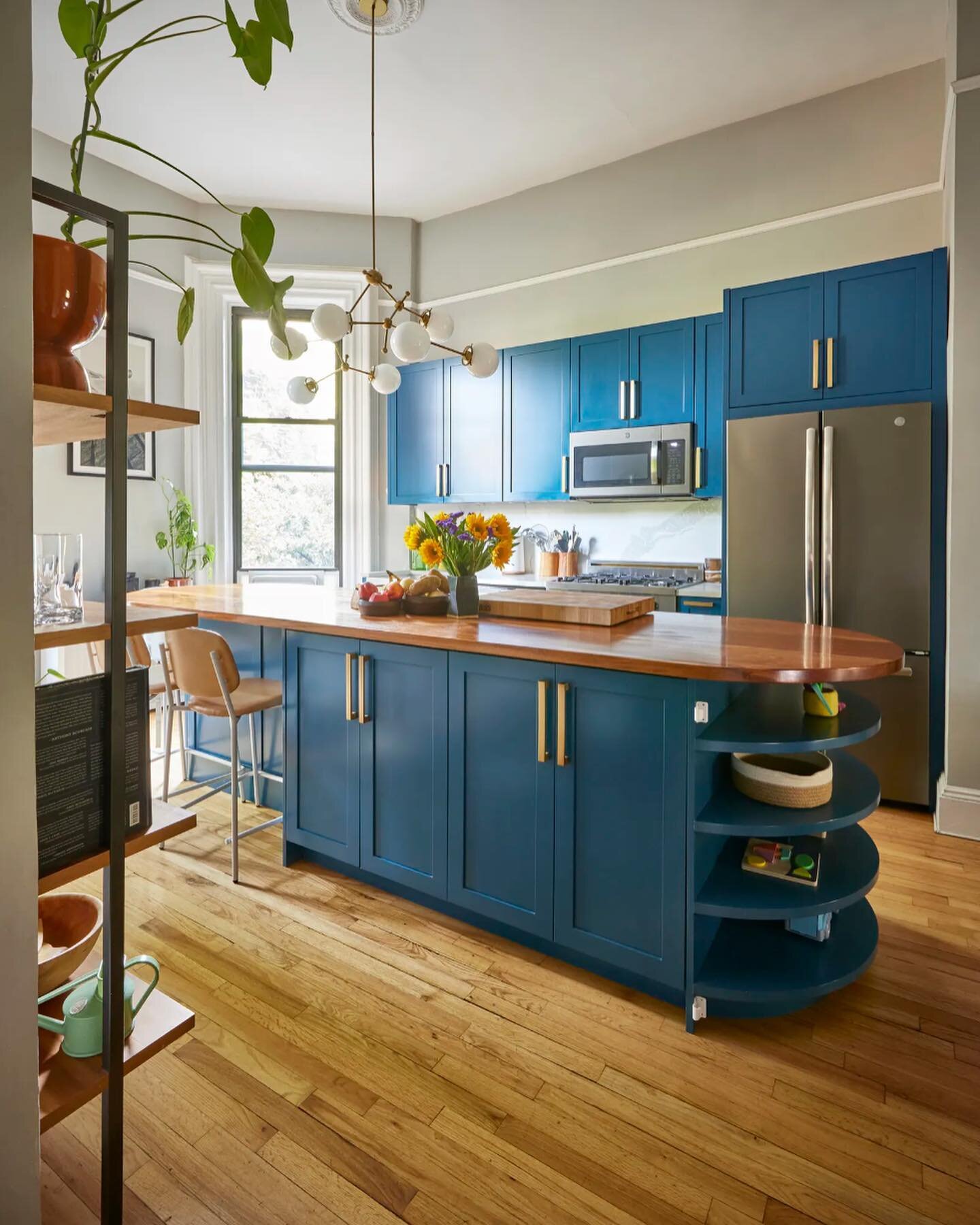 Featured on @apartmenttherapy 💙 Gorgeous Park slope residence gets a Teoria kitchen &amp; millwork makeover ✨ 1st post out of 3 ✨we are feeling so lucky to have had the pleasure of working with such amazing clients on this one @mcarlinsilver @cbeach