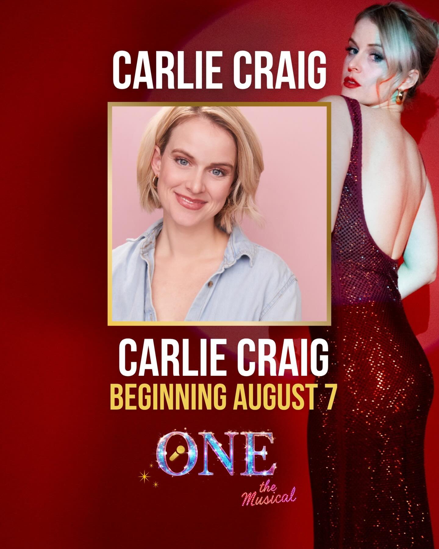 ⭐️ CARLIE CRAIG ⭐️ will fearlessly step into the role of #CarlieCraig on August 7th at #edfringe ❤️&zwj;🔥 in her @onewomanmusical #OneTheMusical
.
.
.
#famousgirl #shesnapped
