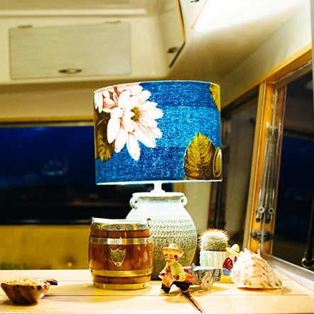 Retro vintage lamp and lampshade