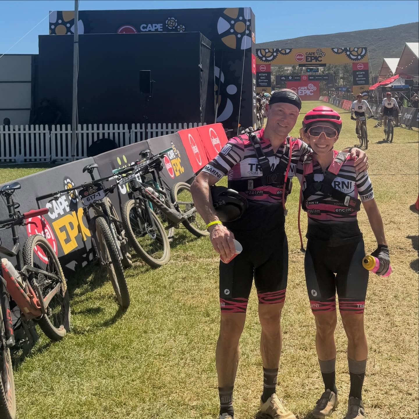 20K Prologue ✅ 
The shortest stage is now behind us. 1:06 finishing time, 16th mixed team. Karel helped me power through this &ldquo;fun&rdquo; stage but it was extra hot due to our 11:31 start time. 

For the next 7 days we get to ride our mountain 