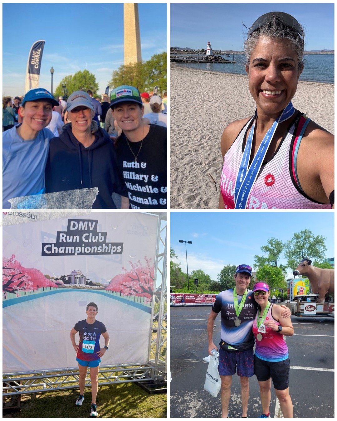 It's time to celebrate the Trimarni athletes and team members! 🎉

At the Cherry Blossom event: 
Julie Billingsley - 1:22.51, 7th AG (10 mile)
Kathleen Bergin - 1:39.20 (10 mile)
Rochelle Anderson (and 5K) - 1:31.29 and 26.23 (1st AG - double blossom