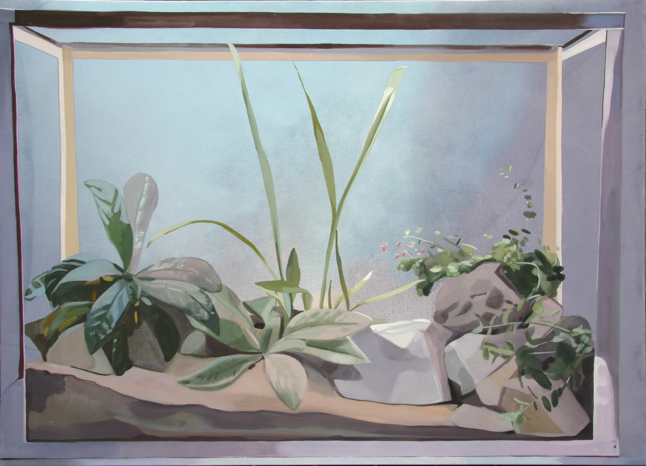 Extra Large Metal Tank with Rocks, oil on canvas,&nbsp;58 x 42 inches,&nbsp;2014 
