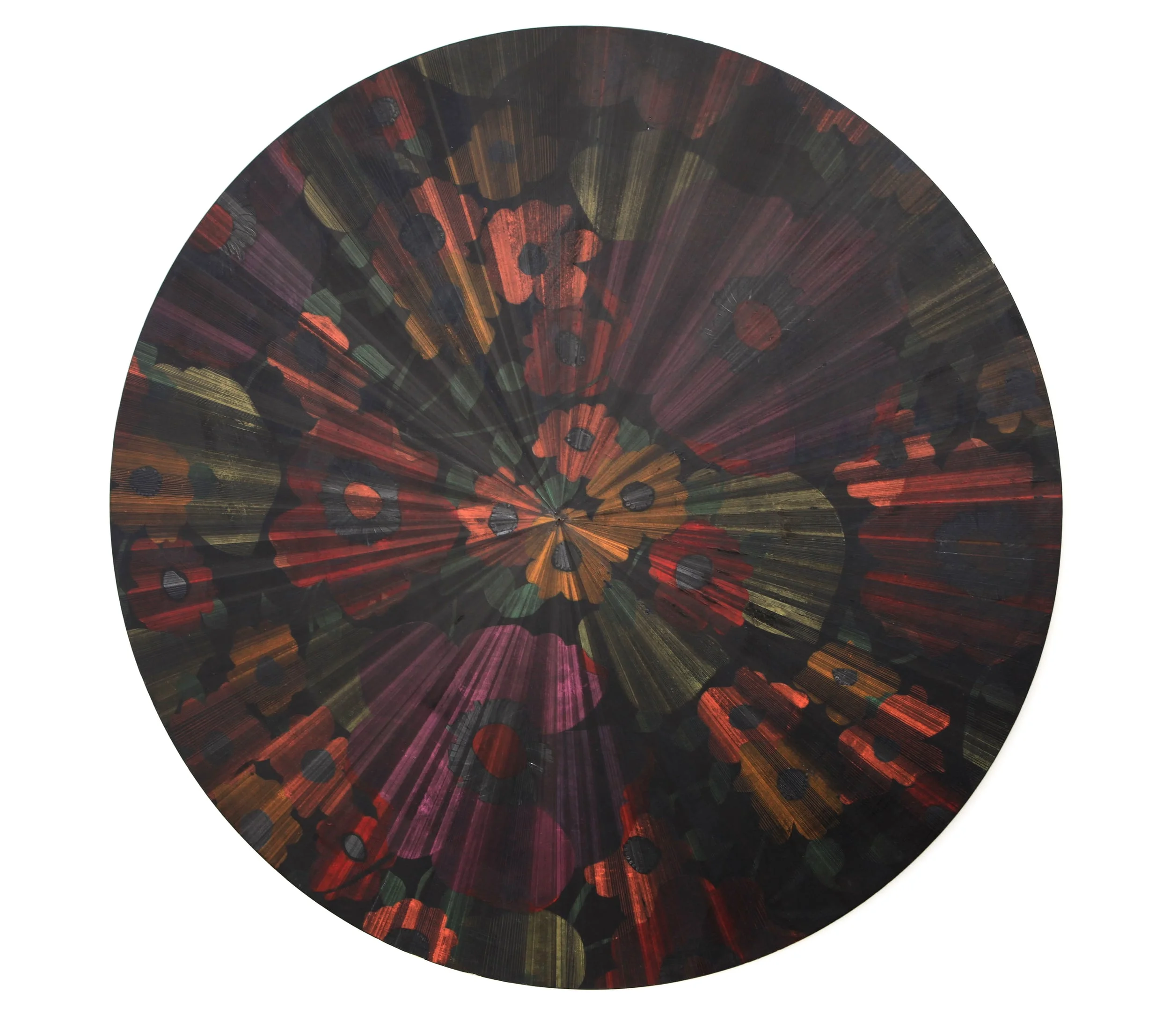  Claire's Dress, acrylic and oil on MDF, 42" diameter, 2015 
