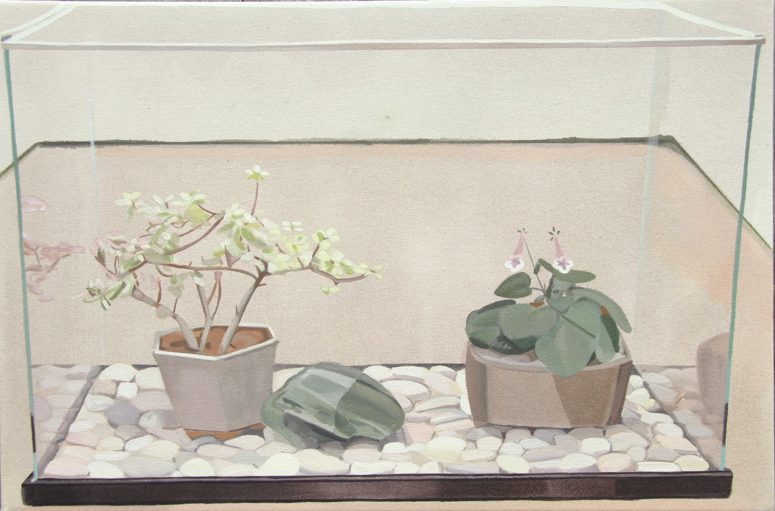  Terrarium without Foundation Soil, oil on canvas, 16 x 24 inches, 2014 