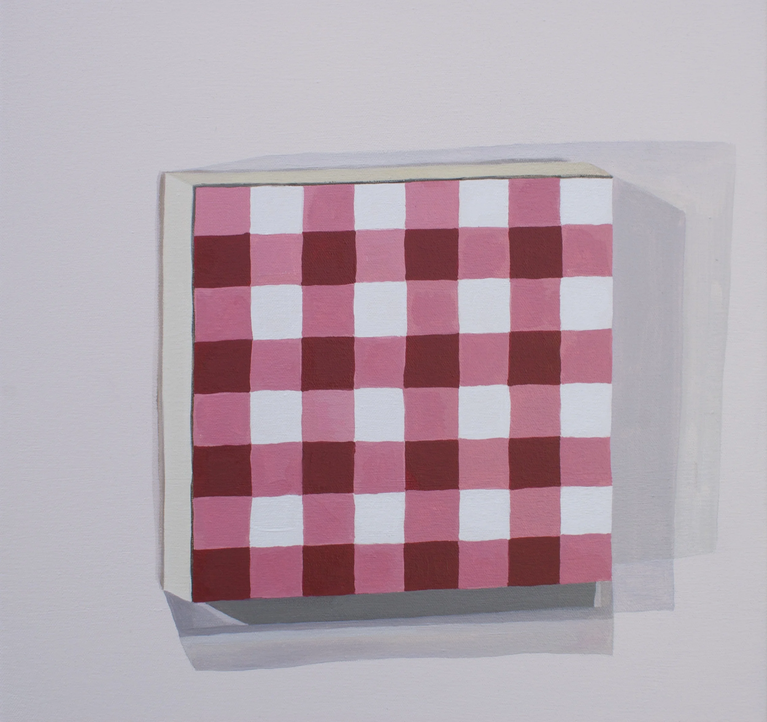 Painting of Michelle's Painting (gingham), oil on canvas, 2015