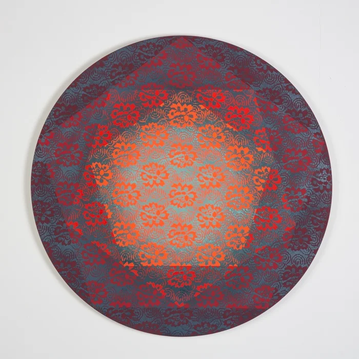 Piece Goods, acrylic and vinyl paint on wood, 29 x 29", 2017