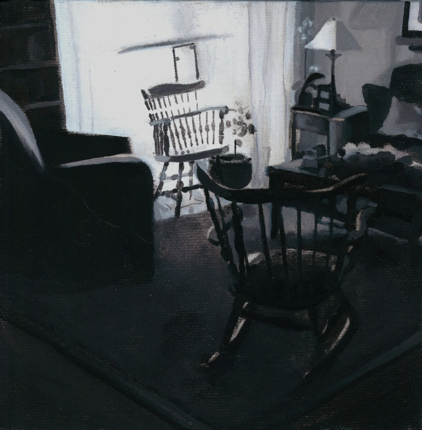 Dorcas Drive, oil on canvas, 6 x 6 inches, 2009