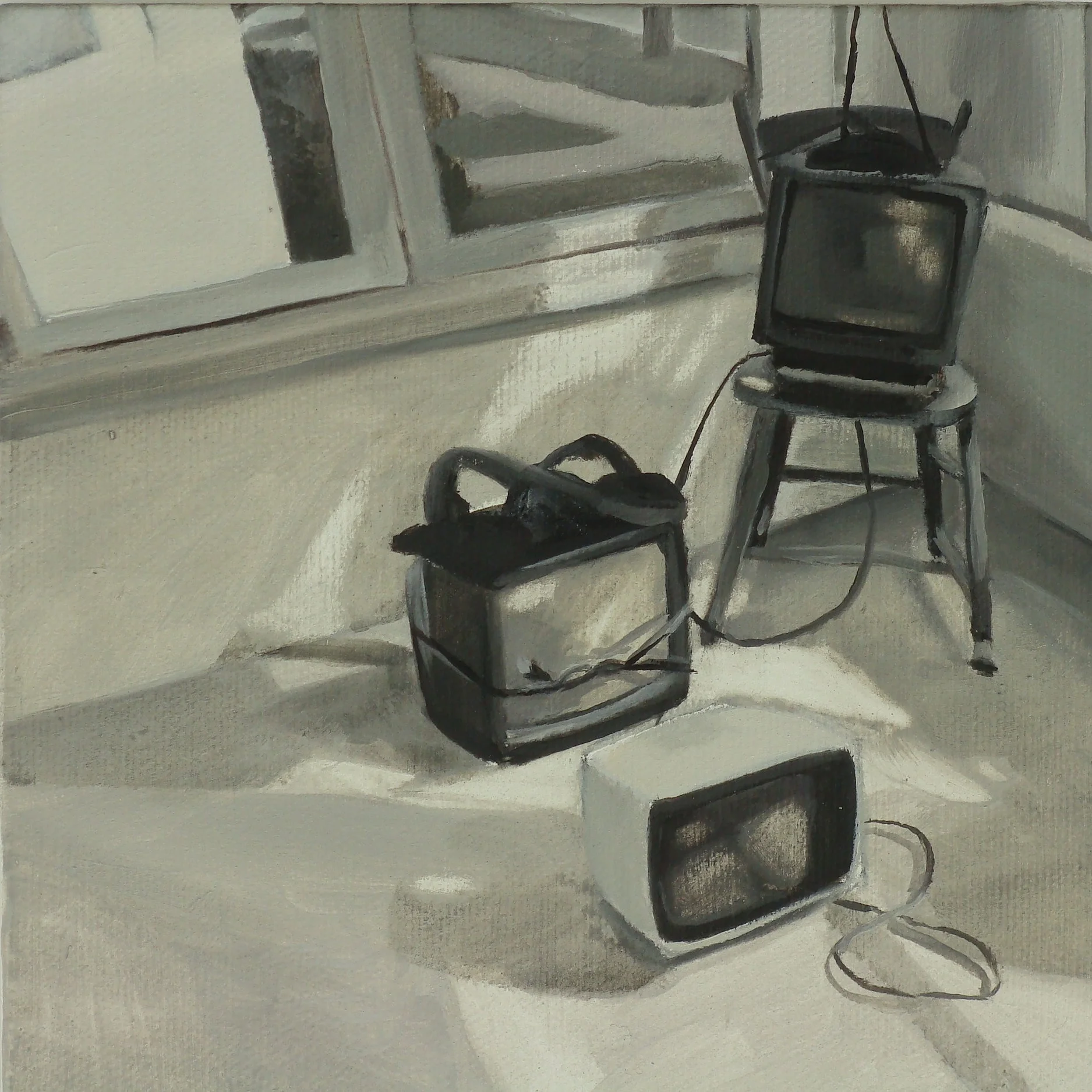  Sun Porch in Oak Park, oil on canvas, 6 x 6 inches, 2009 