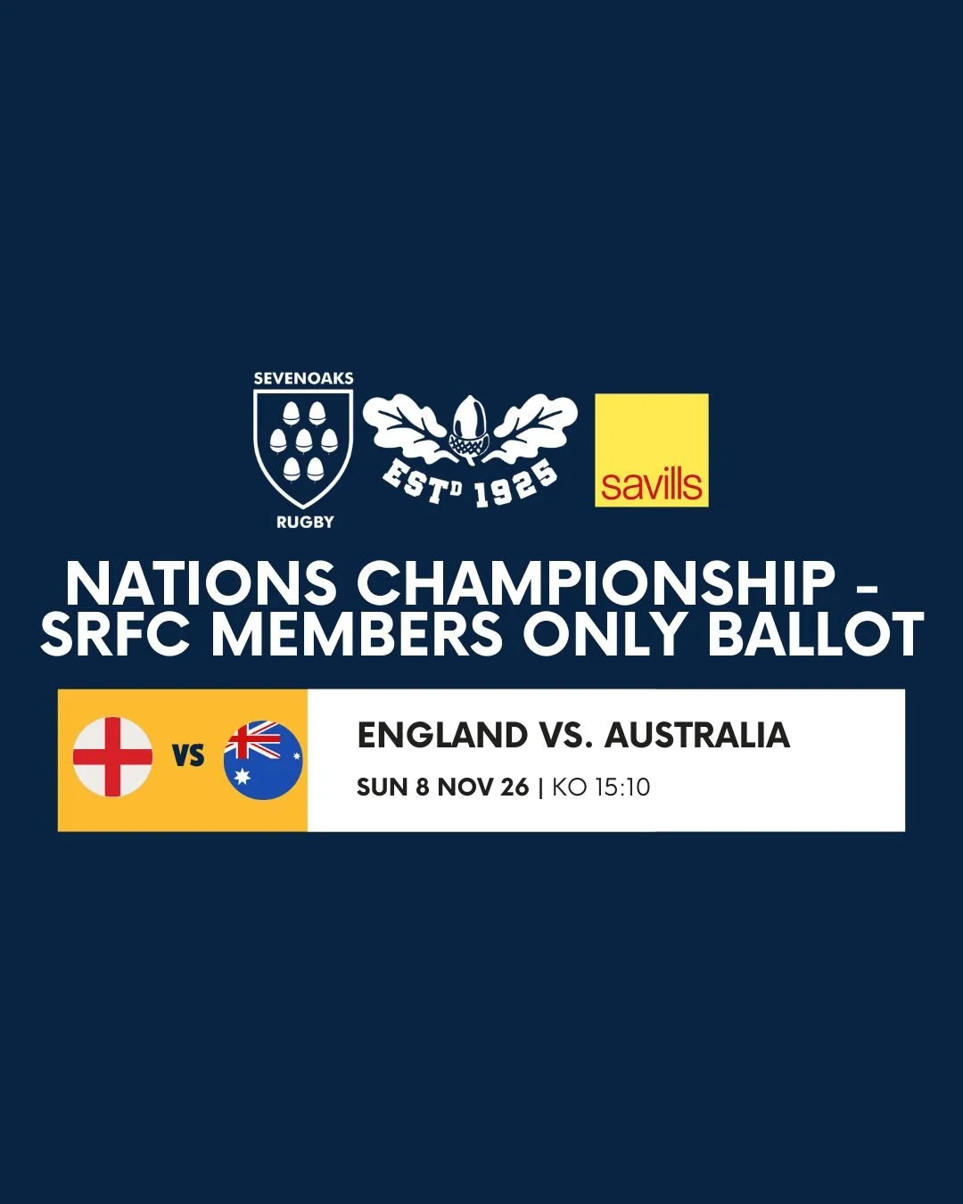 England vs. Australia (Nations Championship 2026 - Member Only Ticket Ballot)