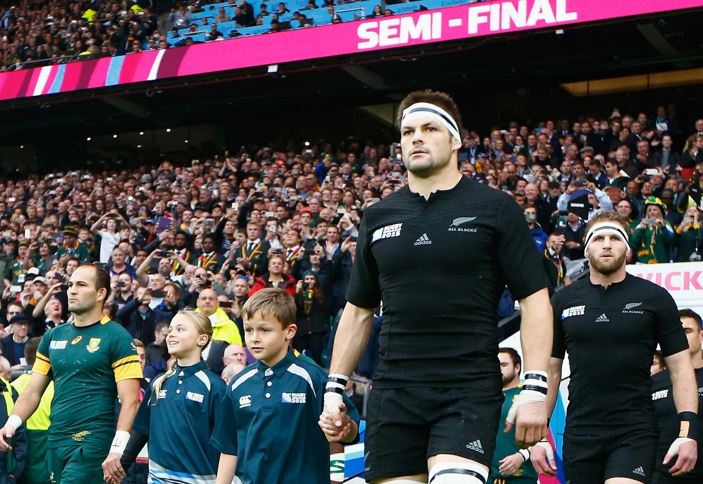 Here's to you Charlie Orpin, Richie McCaw's mascot at RWC2015 Semi-Final
