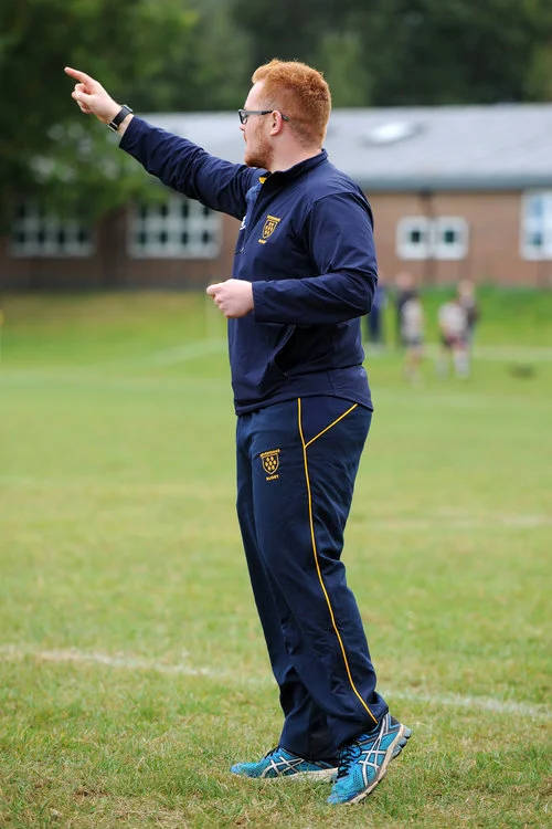 Getting his point across! The Oaks 1st team put in a much improved second half performance after stern words at half-time from Head Coach Adam Bowman. Photo Credit: David Purday