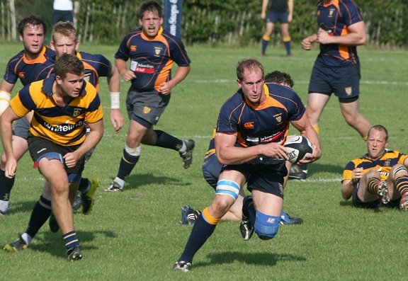On the charge! Stuart’s physical attributes have been a core part of his game as seen here a few years ago against Eastbourne. Photo Credit: Lee Adamson