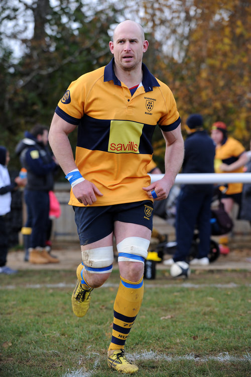 Captain Stuart Coleman leads out the Oaks in his 100th 1st XV appearance for the Club. Photo Credit: David Purday