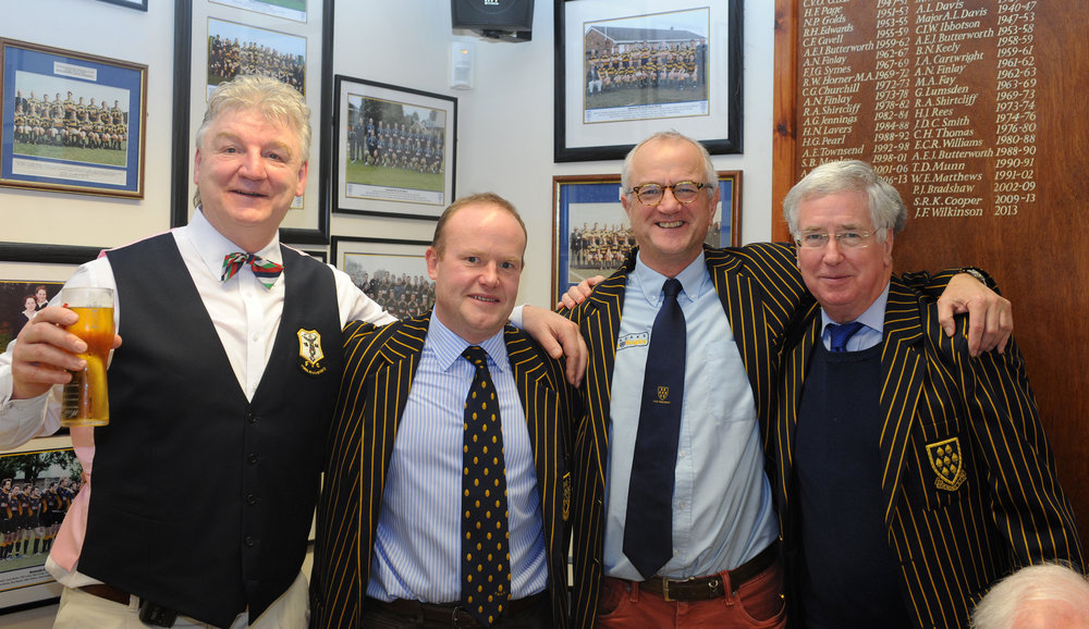 Mickey Skinner, pictured here on the far left with President Mike Wooldridge, Chairman Trevor Nicholson and Vice President the Rt Hon. Michael Fallon MP, will be in attendance at the Mighty Oaks Business Club event held at the Raj Bari. Photo Credit: David Purday