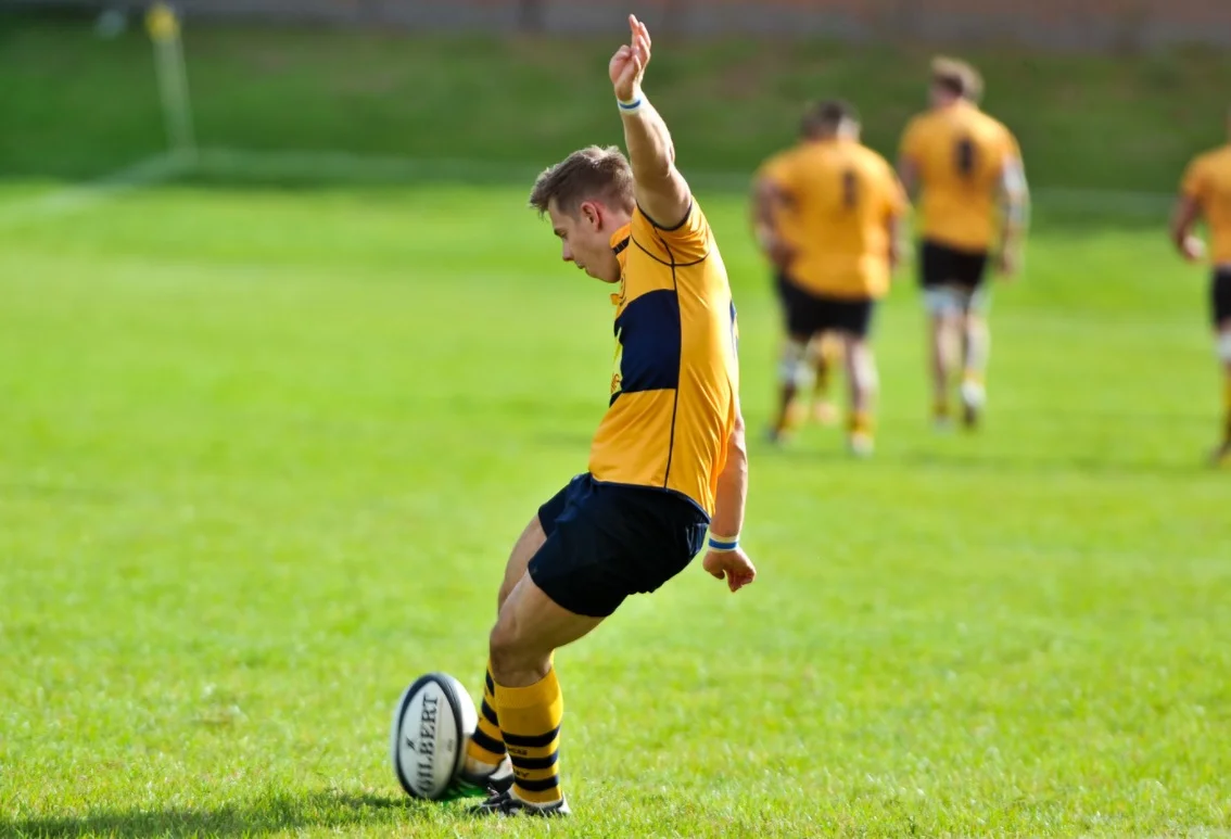 Fly Half Tom Floyd had a good day with the boot. Photo Credit: David Purday