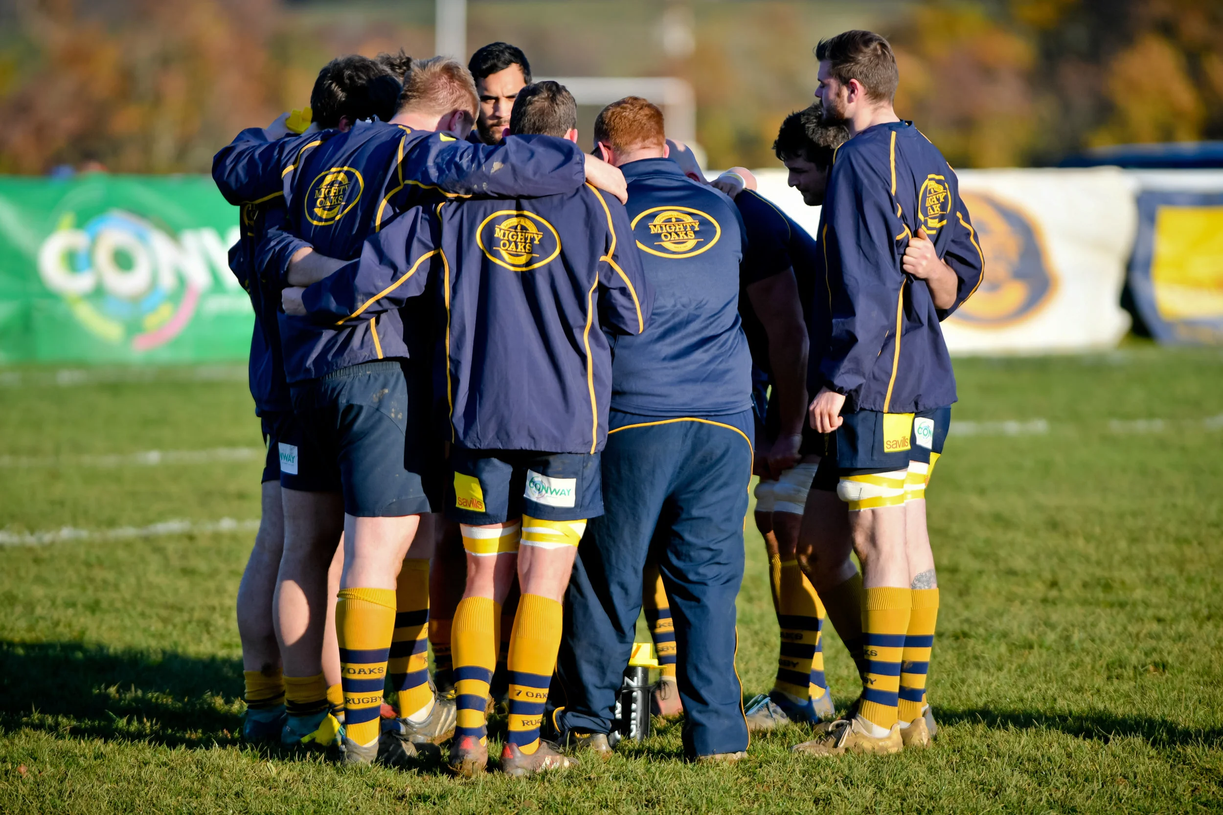 Oaks Head Coach Adam Bowman lays down the law to his forwards before Oaks 1st XV last home game against Camberley RFC. Photo Credit: David Purday