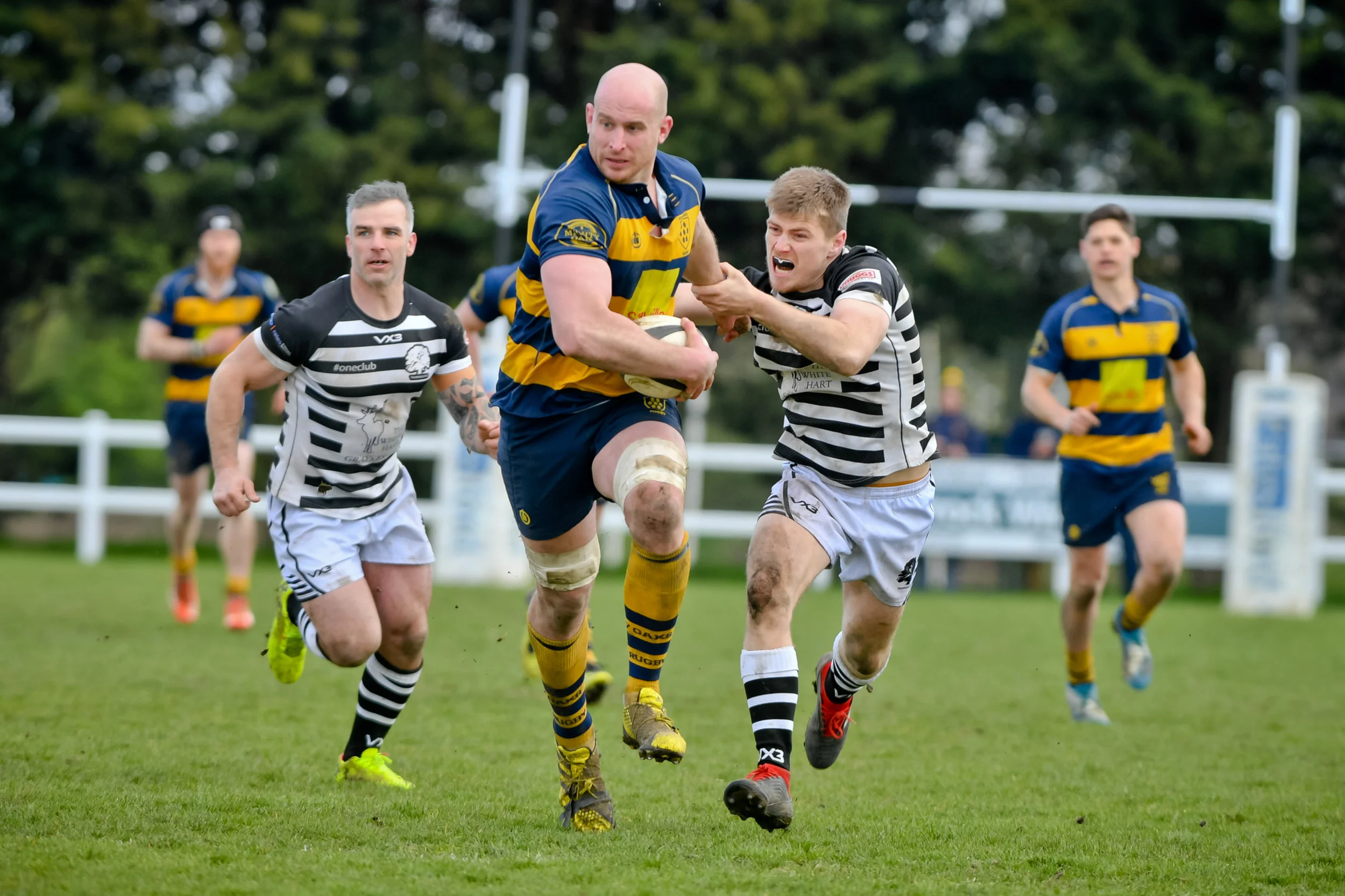 Leader of the pack! Oaks skipper Stuart Coleman on the charge during his sides victory against Thurrock. Photo Credit: David Purday
