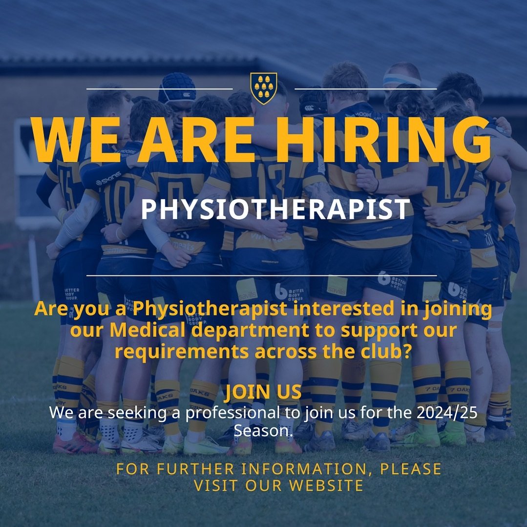 WE ARE HIRING!

We are seeking to appoint an Physiotherapist / Sport Rehabilitator to join our medical department.

The medical department is responsible for supporting all medical requirements across the club, which include; Senior Men&rsquo;s Squad