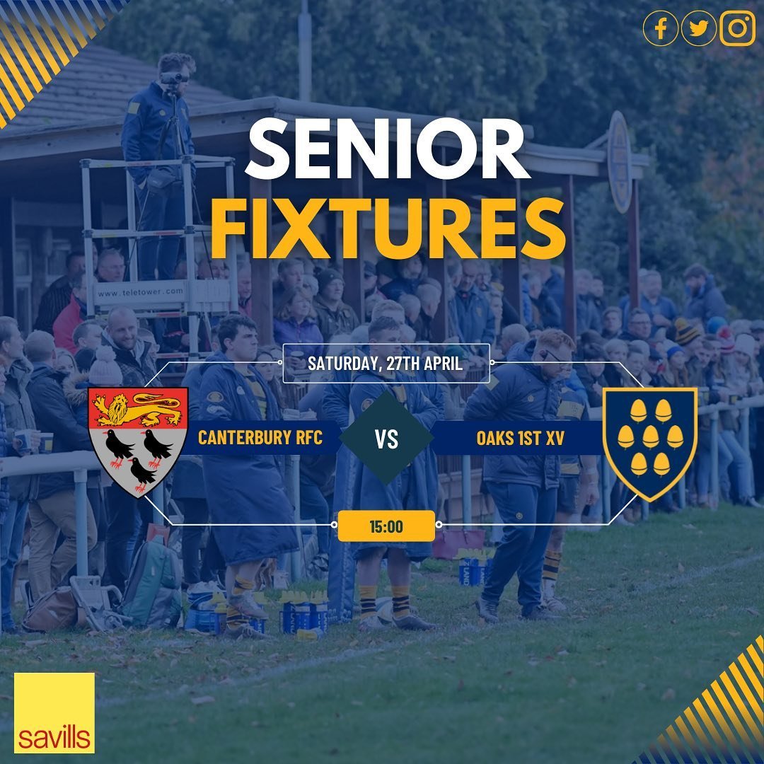 It&rsquo;s the final set of Senior fixtures this weekend with our Senior Squad 1st XV and Ladies Squad looking to go out on a high! 🏉🙌

The 1st XV travel to Canterbury looking to do the double after sneaking a victory at The Paddock earlier this se