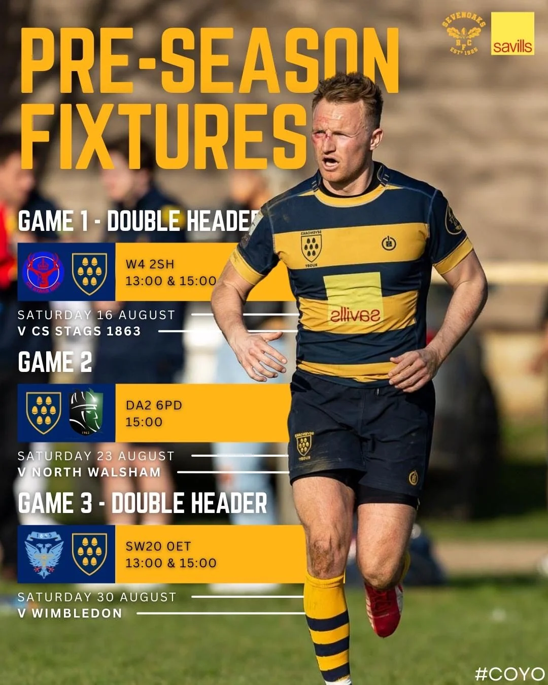 Senior Men's Preseason Fixtures🗓️