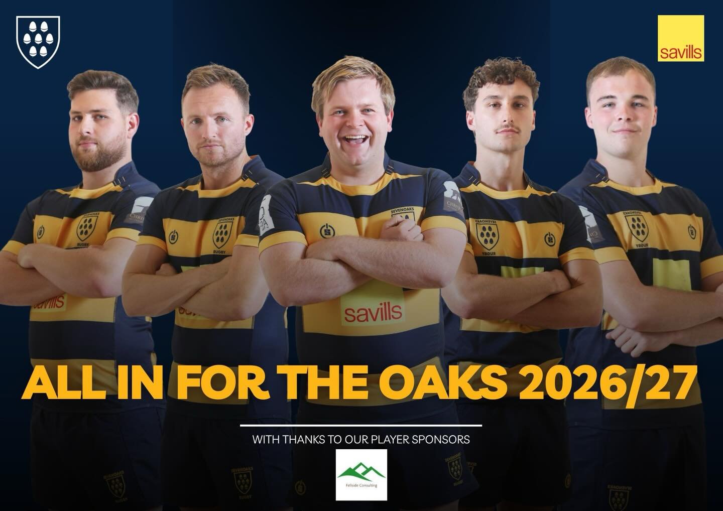ALL IN FOR THE OAKS 2026/27 💛💙

The squad continues to grow! We are delighted to share the following players will be with us for the 2026/27 season. 

Teddy Moss
Josh Livett
Alex Rolfe
George Northcroft 
Will Murphy 

More announcements coming soon