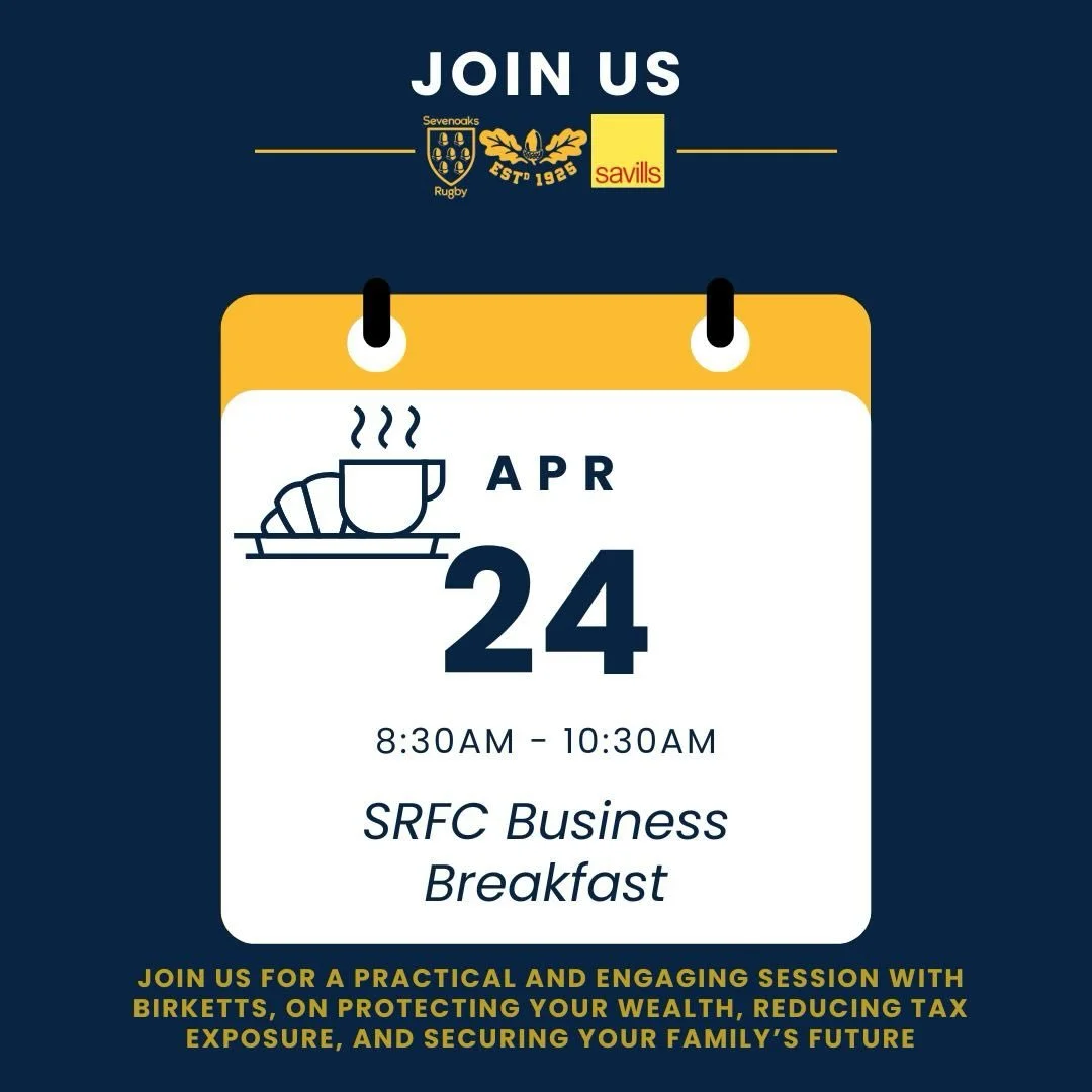 Join us for the next Mighty Oaks Business Breakfast with Birketts💙💛

Event Details:
📆Date: Friday 24th April 2026
⏰Time: 08:30-10:30
📍Location: Sevenoaks RFC Clubhouse

For our next Mighty Oaks Business Breakfast, we will welcome Stephen Horscrof