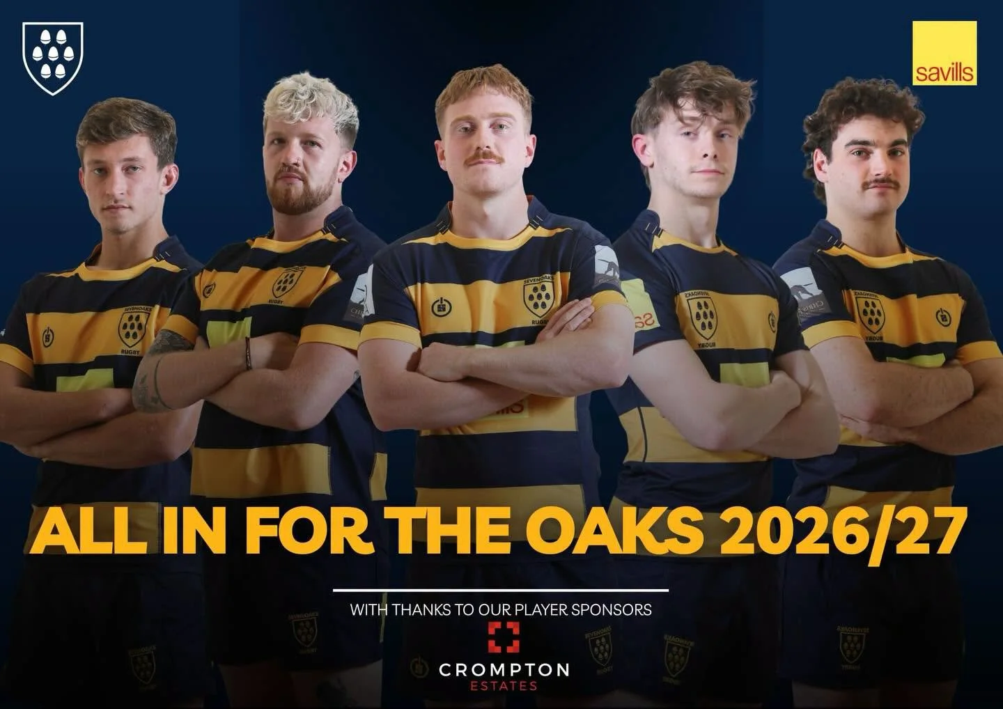 ALL IN FOR THE OAKS 2026/27 💛💙

We are excited to share the following players will be All In For The Oaks for the 2026/27 season. 

Oliver May 
Fred Richardson 
Ethan Jones
George Rehbein 
Charlie Day 

More announcements coming soon &hellip; stay 