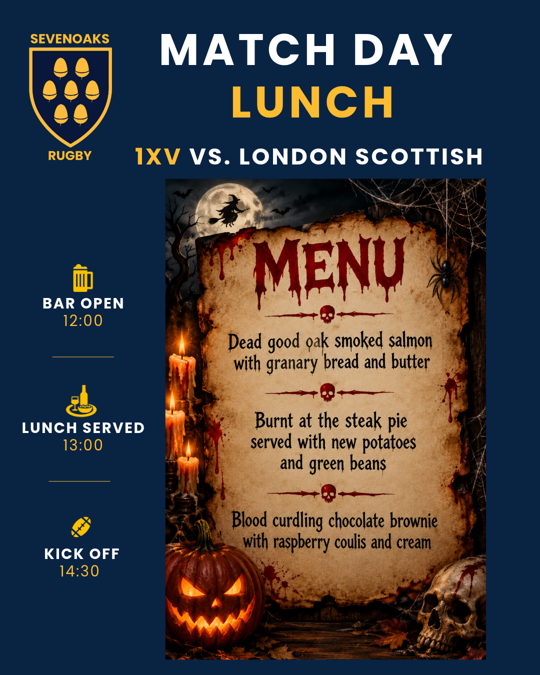 🎃🏉 MAKE A DAY OF IT AT THE PADDOCK THIS SATURDAY!