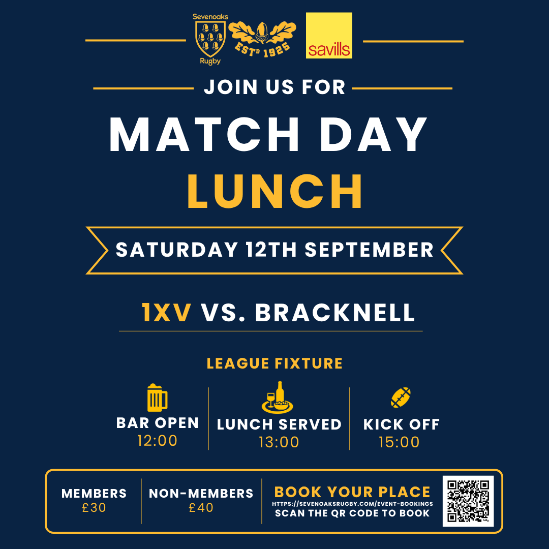 Lunch Booking - 1st XV vs Bracknell